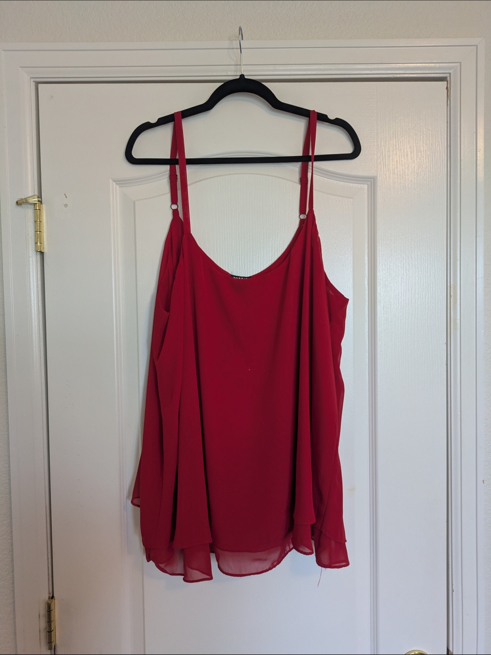 torrid Red Layered Chiffon Spaghetti Strap Camisole